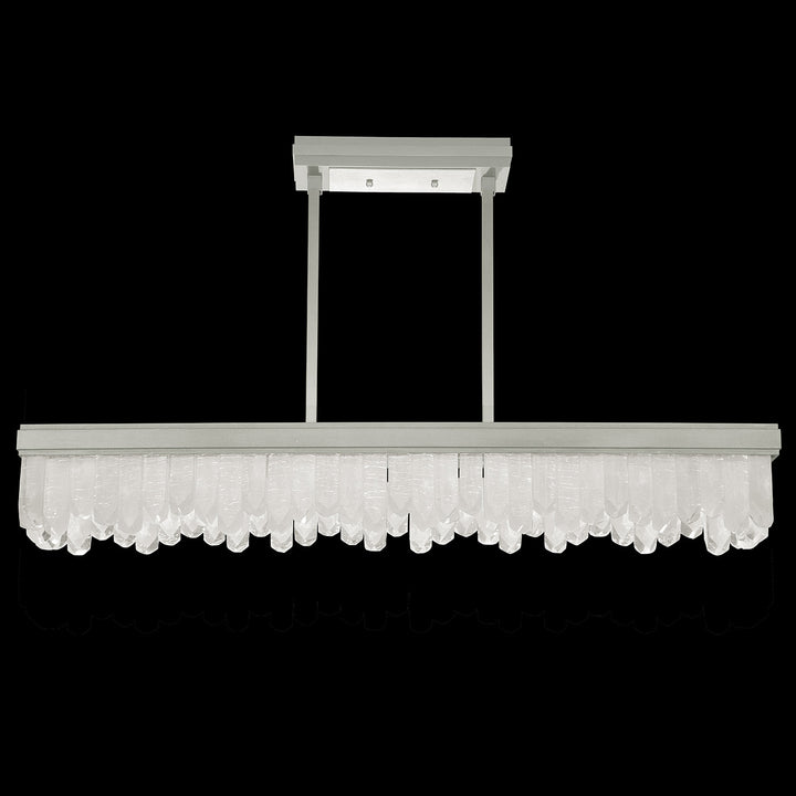 Fine Art Handcrafted Lighting Lior 48"W Rectangular Pendant 898940 in Standard Silver Leaf (898940-1ST)