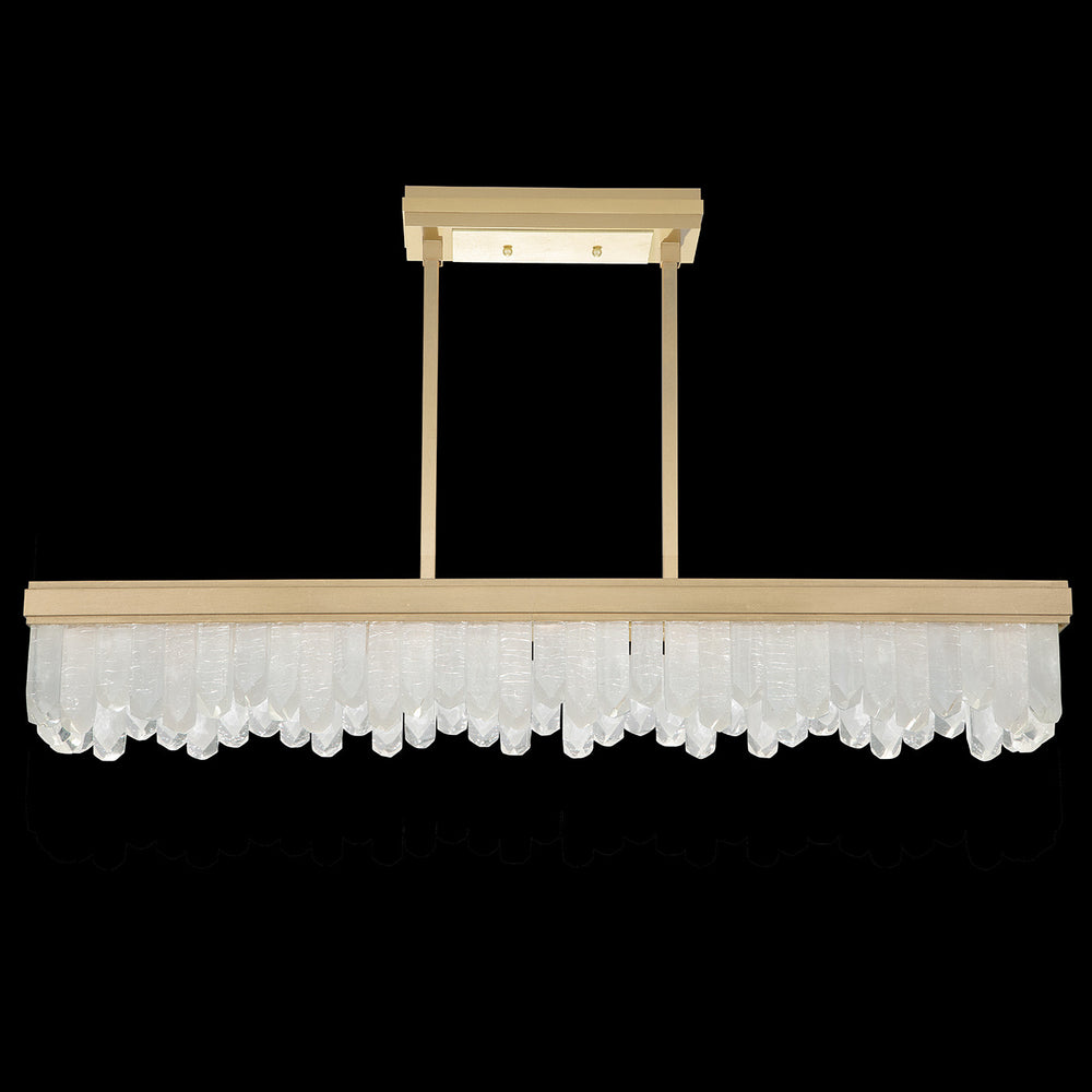 Fine Art Handcrafted Lighting Lior 48"W Rectangular Pendant 898940 in Standard Gold Leaf (898940-2ST)