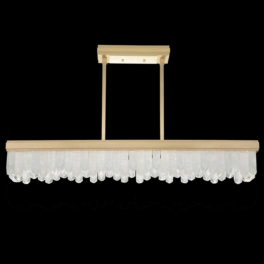 Fine Art Handcrafted Lighting Lior 48"W Rectangular Pendant 898940 in Standard Gold Leaf (898940-2ST)