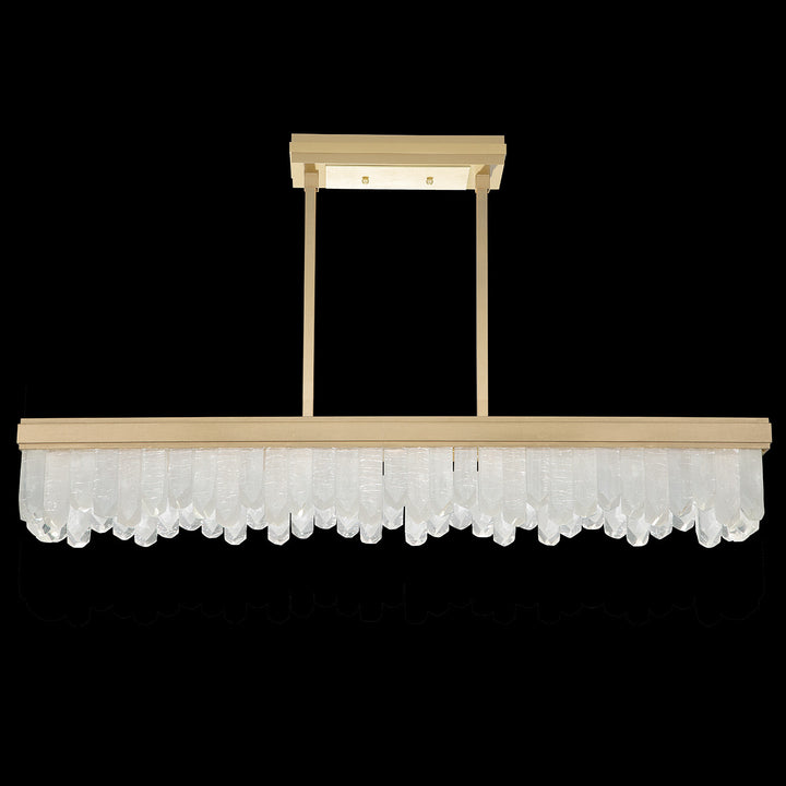 Fine Art Handcrafted Lighting Lior 48"W Rectangular Pendant 898940 in Standard Gold Leaf (898940-2ST)
