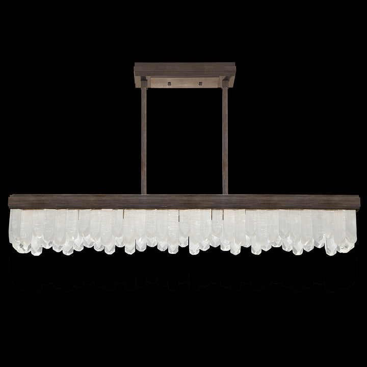 Fine Art Handcrafted Lighting Lior 48"W Rectangular Pendant 898940 in Standard Bronze (898940-3ST)