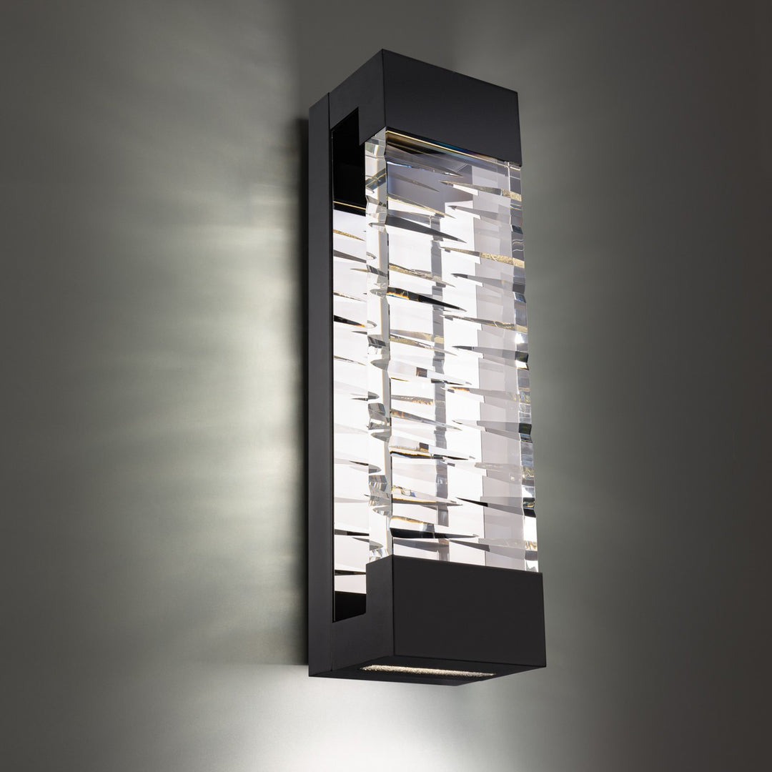 Schonbek Beyond  Labrynth 32in Outdoor Wall Light Outdoor Wall Lights Schonbek Beyond Black OPTIC CRYSTAL 