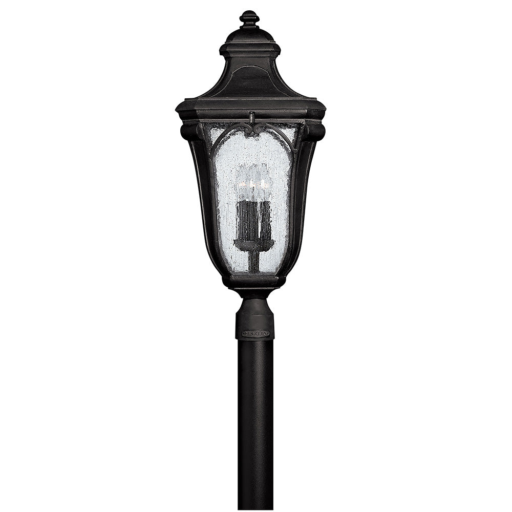 Hinkley Trafalgar Outdoor Post Mount Lantern Large Post Mount Lantern Museum Black 1311MB