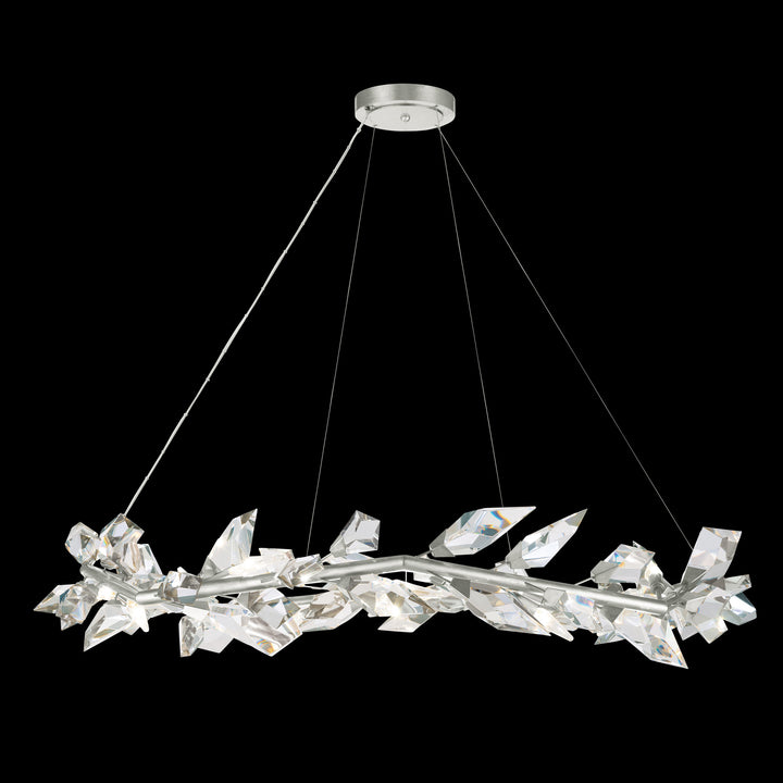 Fine Art Handcrafted Lighting Foret 55"W Round Pendant 909540 in Standard Silver Leaf (909540-1ST)