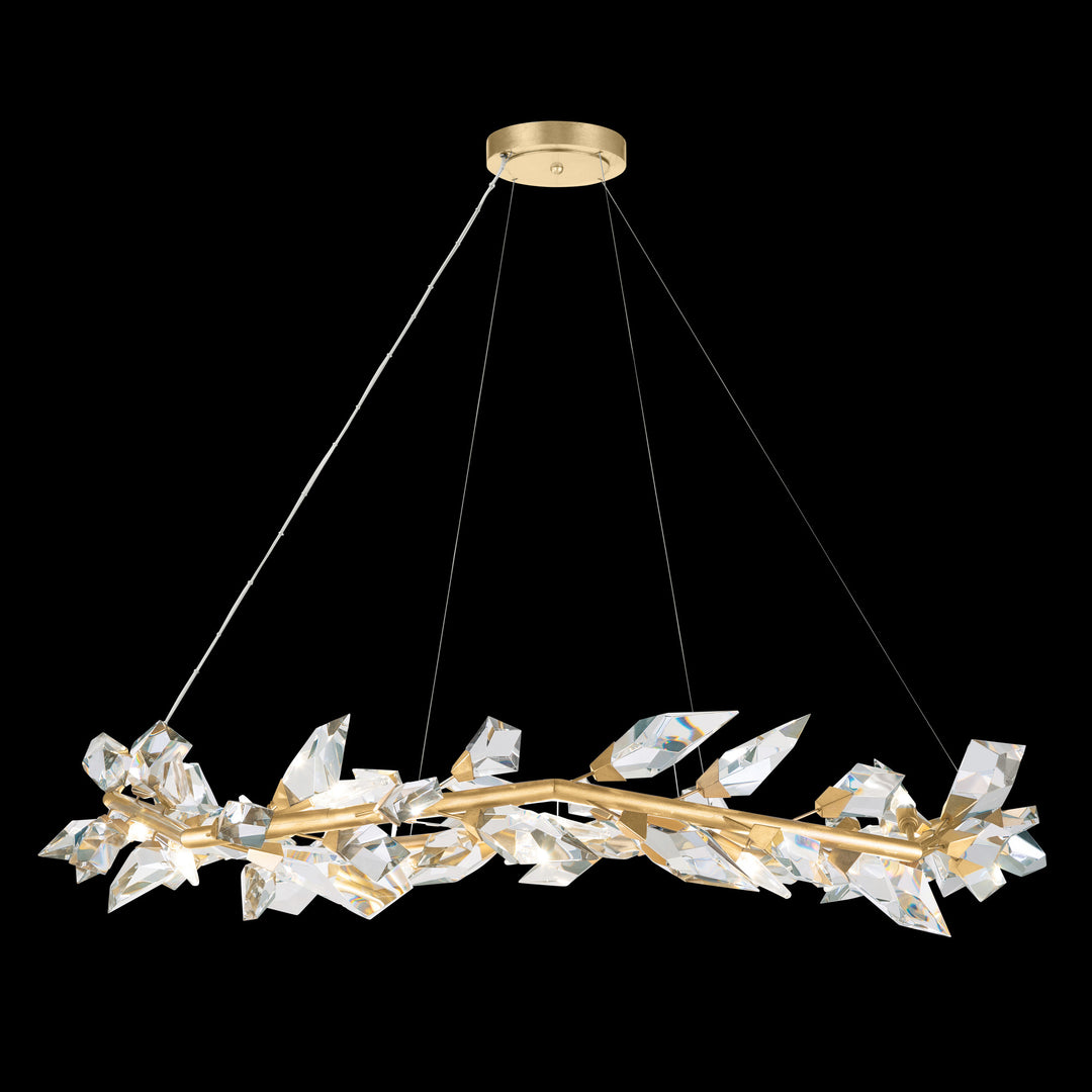 Fine Art Handcrafted Lighting Foret 55"W Round Pendant 909540 in Standard Gold Leaf (909540-2ST)