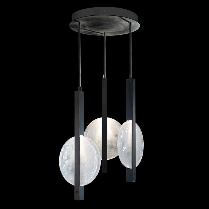 Fine Art Handcrafted Lighting Selene 16"W Pendant 922640 in Standard Black Iron (922640-1ST)