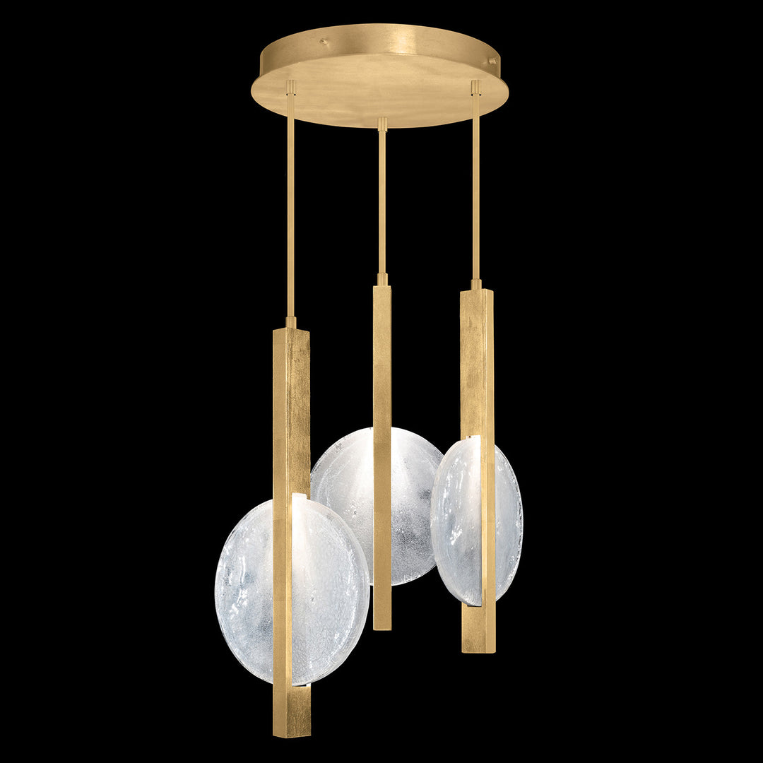 Fine Art Handcrafted Lighting Selene 16"W Pendant 922640 in Standard Gold Leaf (922640-3ST)