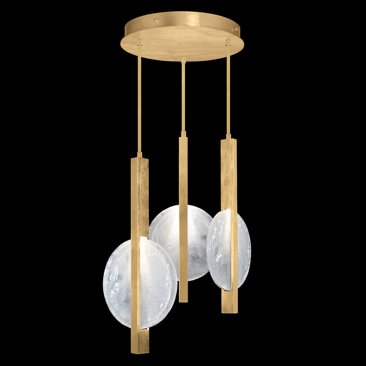 Fine Art Handcrafted Lighting Selene 16"W Pendant 922640 in Standard Gold Leaf (922640-3ST)