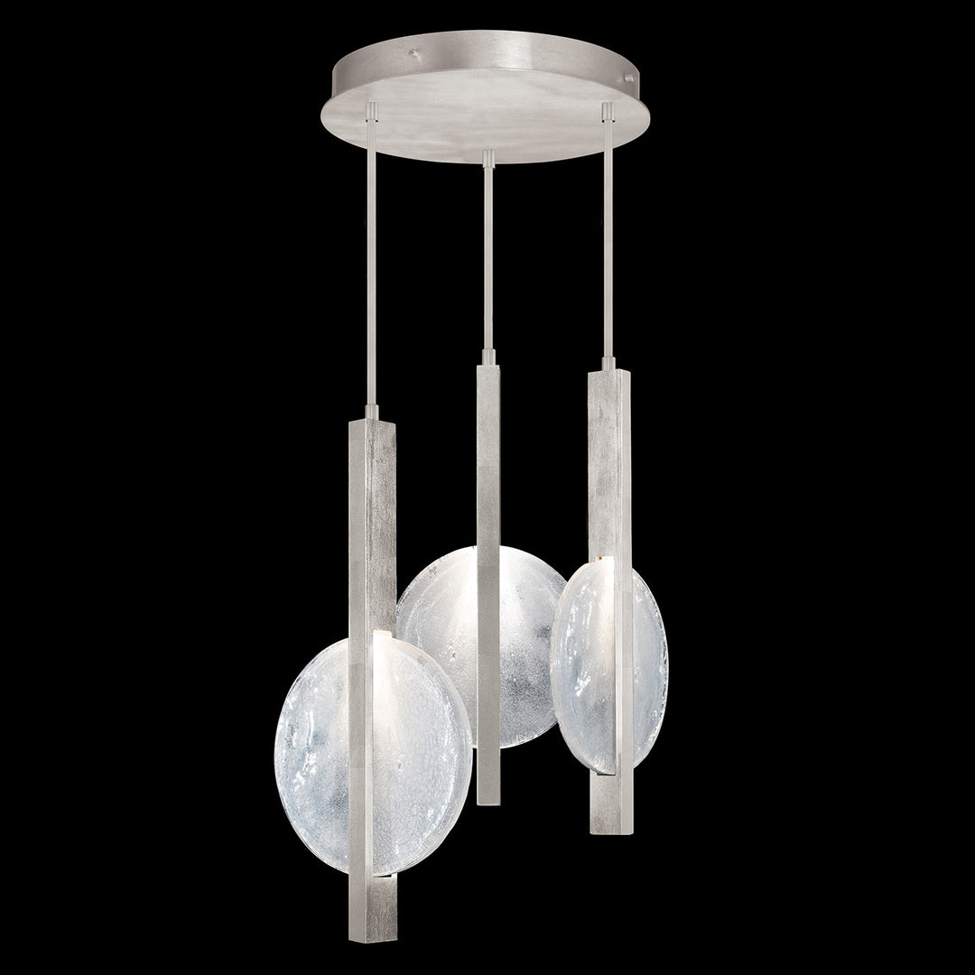 Fine Art Handcrafted Lighting Selene 16"W Pendant 922640 in Standard Silver Leaf (922640-4ST)
