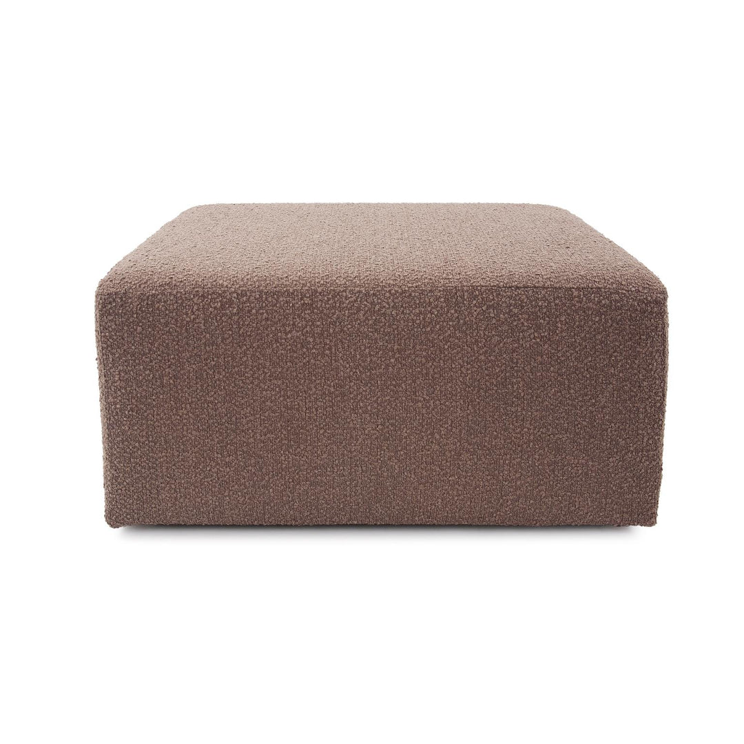 Howard Elliott Collection Universal Square Ottoman Barbet Chocolate