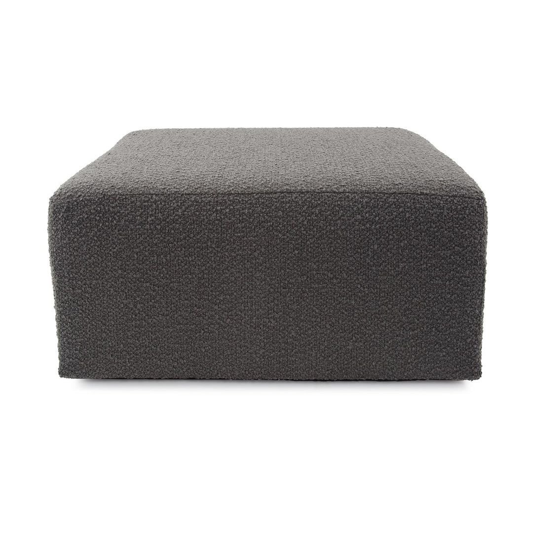 Howard Elliott Collection Universal Square Ottoman Barbet Charcoal