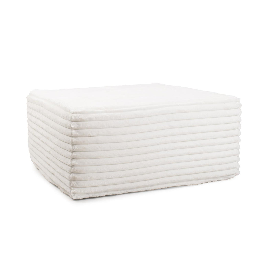 Howard Elliott Collection Universal Square Ottoman Shar Pei White