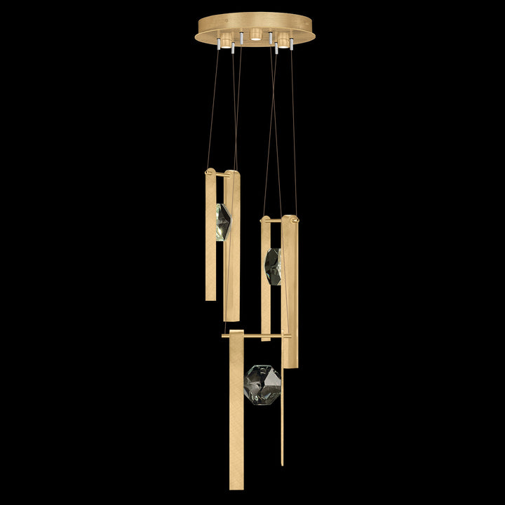 Fine Art Handcrafted Lighting Aria 16"W Round Pendant in Brushed Gold, 333 (100005-5-333)