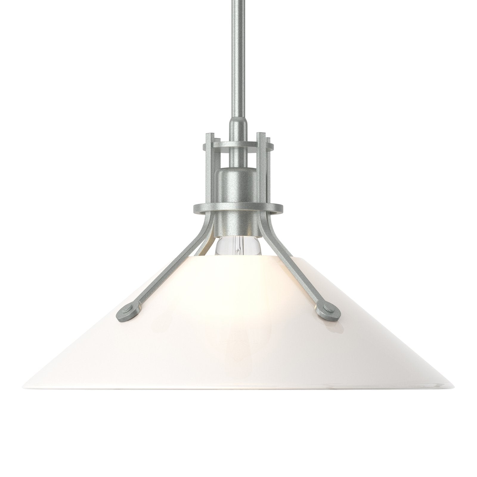 Henry Glass Shade Pendant Pendant Hubbardton Forge Vintage Platinum 14.4x8.9 Frosted Glass (FD)