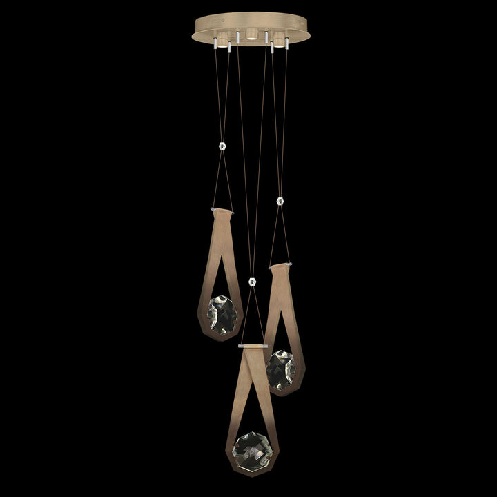 Fine Art Handcrafted Lighting Aria 16"W Round Pendant in Soft Ombre Bronze, 222 (100005-3-222)