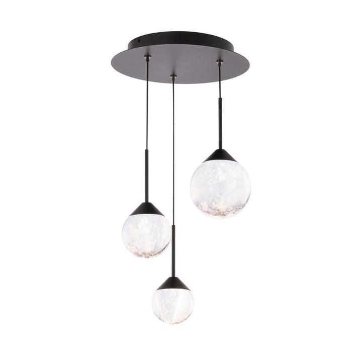 Schonbek Beyond Quest 13 Light Multi-Light Pendant Pendants Schonbek Beyond Black OPTIC HAZE