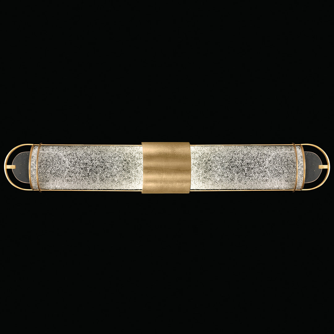 Fine Art Handcrafted Lighting Bond 35"W Bath Bar in Standard Gold Leaf, Diamond Blanket (915050-31ST)
