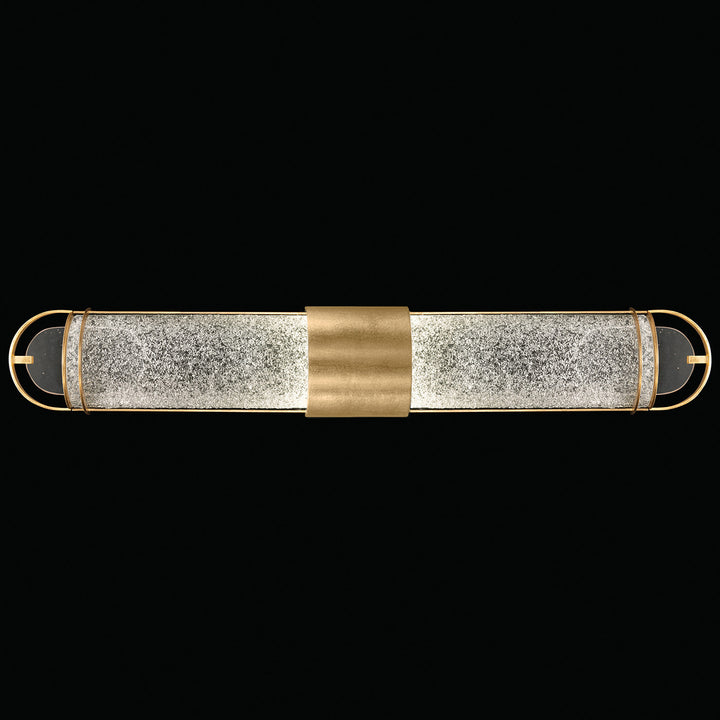 Fine Art Handcrafted Lighting Bond 35"W Bath Bar in Standard Gold Leaf, Diamond Blanket (915050-31ST)