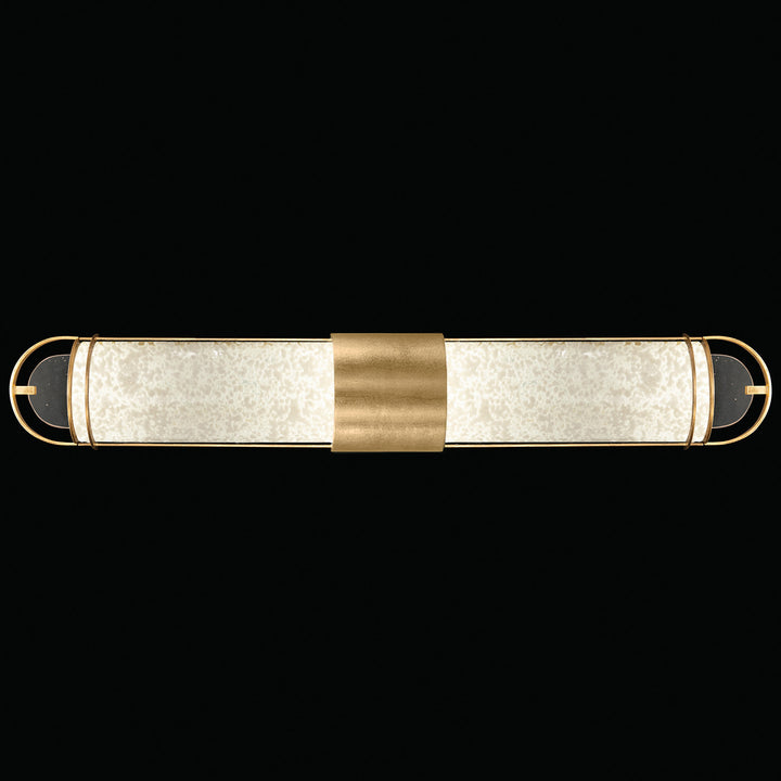 Fine Art Handcrafted Lighting Bond 35"W Bath Bar in Standard Gold Leaf, Bahama Sand (915050-32ST)