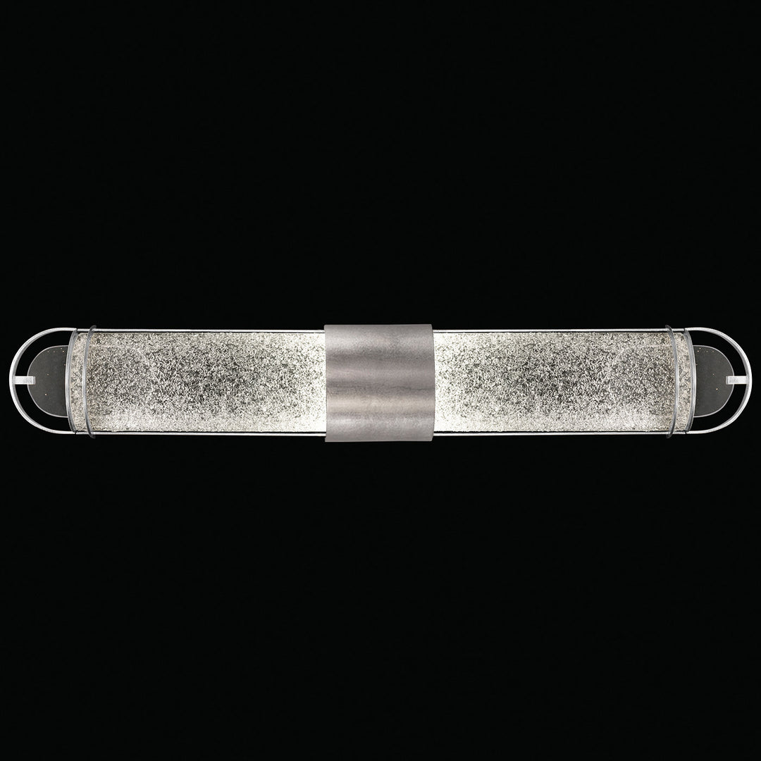Fine Art Handcrafted Lighting Bond 35"W Bath Bar in Standard Silver Leaf, Diamond Blanket (915050-41ST)