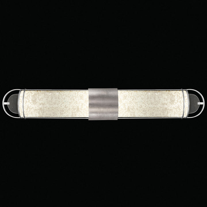 Fine Art Handcrafted Lighting Bond 35"W Bath Bar in Standard Silver Leaf, Bahama Sand (915050-42ST)