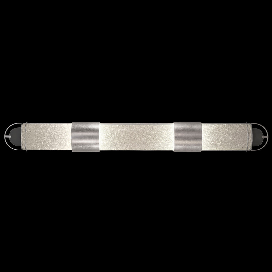 Fine Art Handcrafted Lighting Bond 48"W Bath Bar in Standard Silver Leaf, Diamond Blanket (915950-41ST)