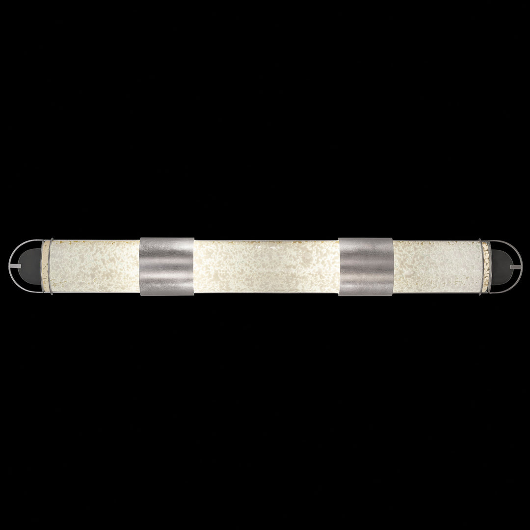 Fine Art Handcrafted Lighting Bond 48"W Bath Bar in Standard Silver Leaf, Bahama Sand (915950-42ST)