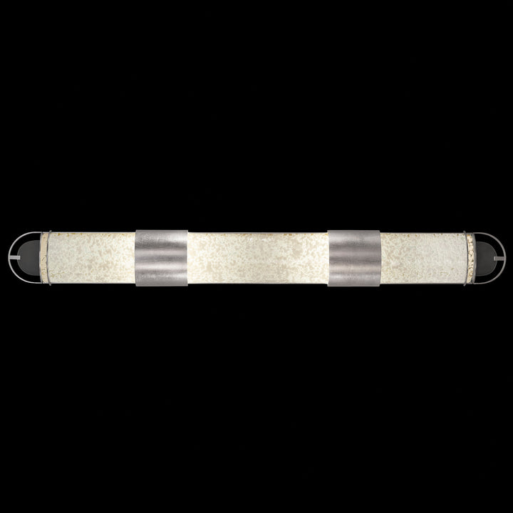 Fine Art Handcrafted Lighting Bond 48"W Bath Bar in Standard Silver Leaf, Bahama Sand (915950-42ST)
