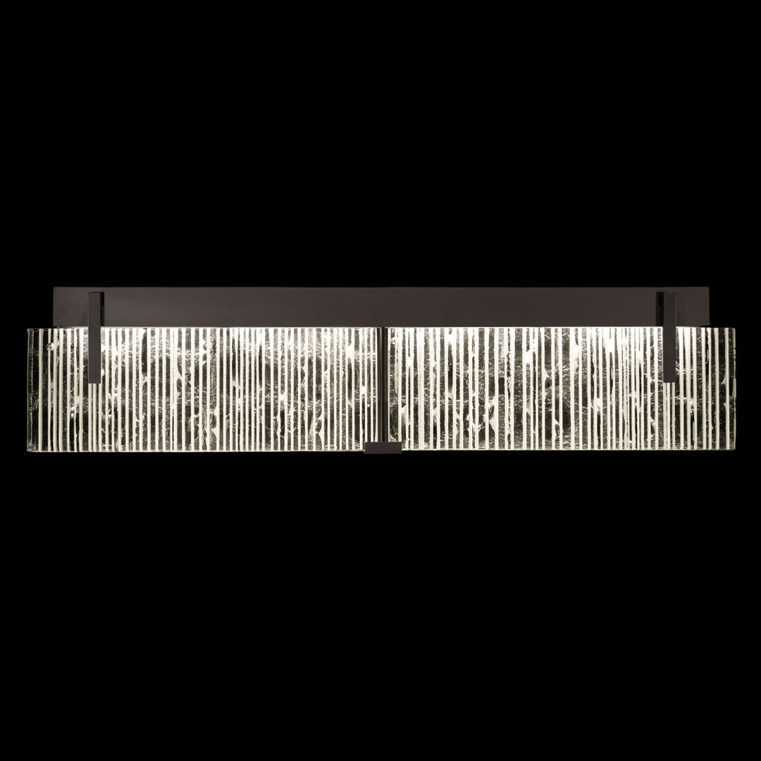 Fine Art Handcrafted Lighting Terra 29"W Bath Bar in Standard Black Iron, Rake Clear (913450-15ST)