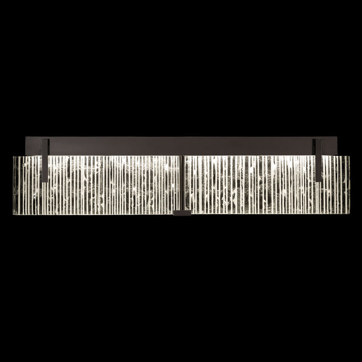 Fine Art Handcrafted Lighting Terra 29"W Bath Bar in Standard Black Iron, Rake Clear (913450-15ST)