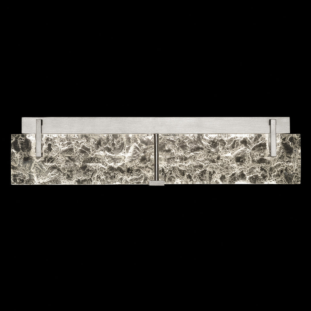 Fine Art Handcrafted Lighting Terra 29"W Bath Bar in Standard Silver Leaf, Clear (913450-21ST)