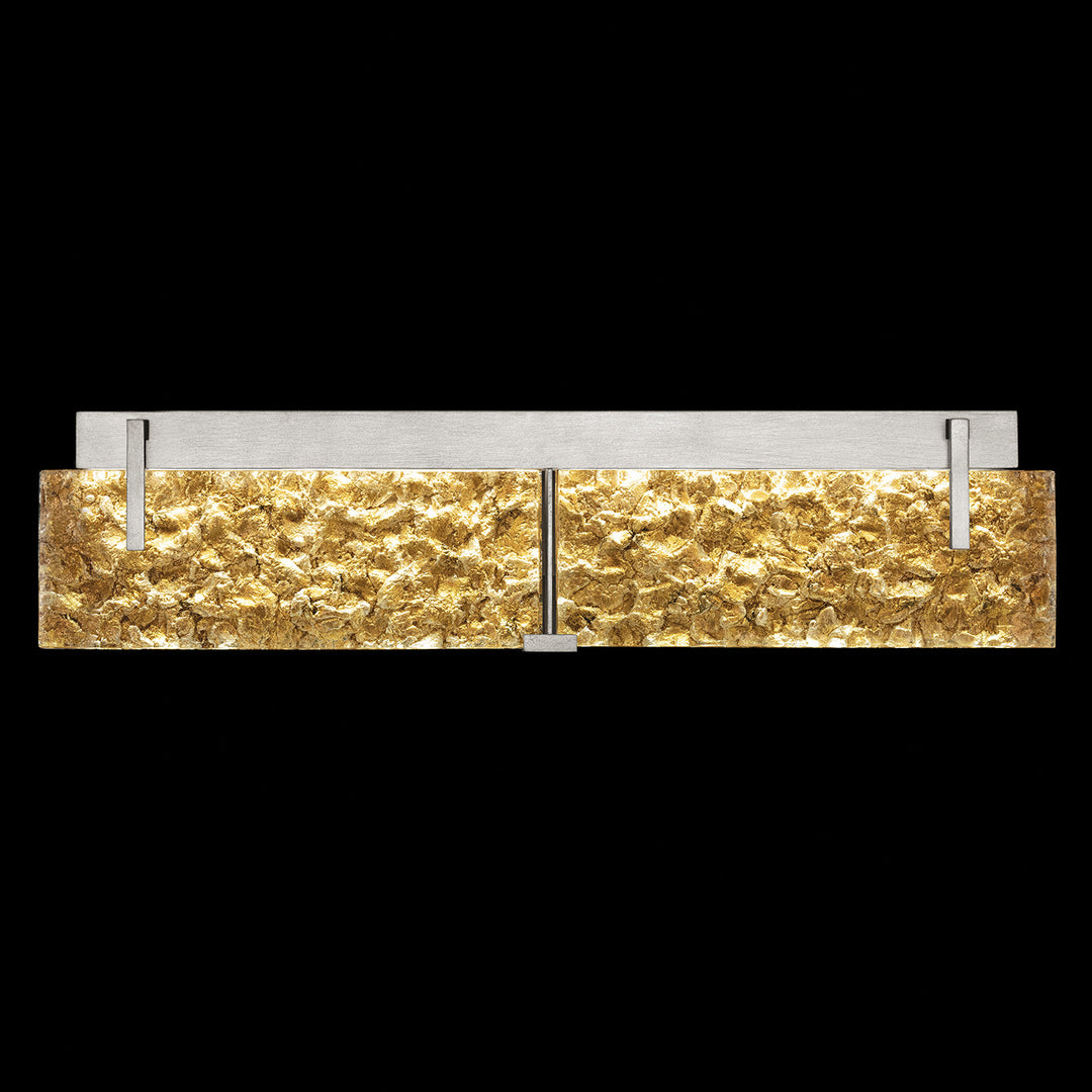 Fine Art Handcrafted Lighting Terra 29"W Bath Bar in Standard Silver Leaf, Gold Leaf (913450-22ST)