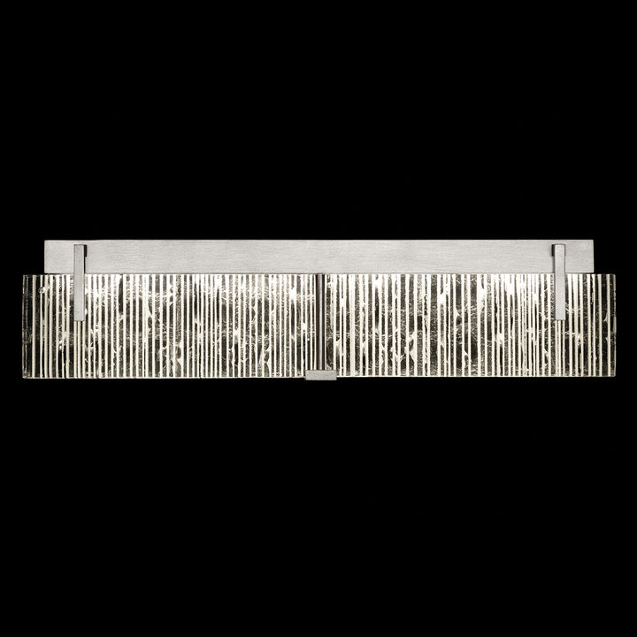 Fine Art Handcrafted Lighting Terra 29"W Bath Bar in Standard Silver Leaf, Rake Clear (913450-25ST)