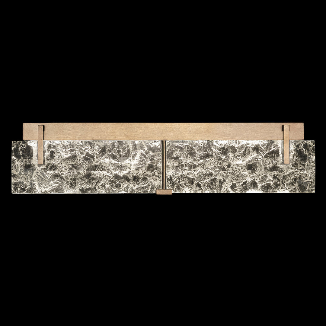 Fine Art Handcrafted Lighting Terra 29"W Bath Bar in Standard Soft Gold Leaf, Clear (913450-31ST)