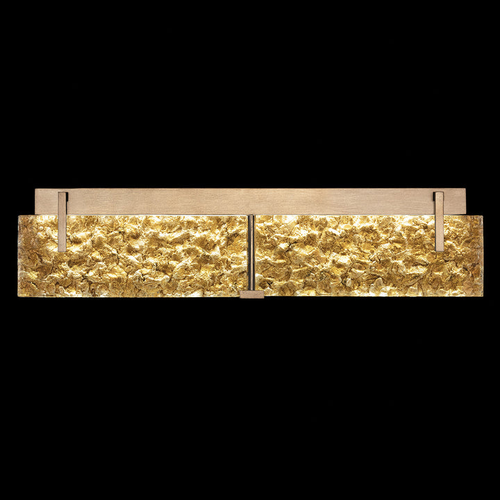 Fine Art Handcrafted Lighting Terra 29"W Bath Bar in Standard Soft Gold Leaf, Gold Leaf (913450-32ST)