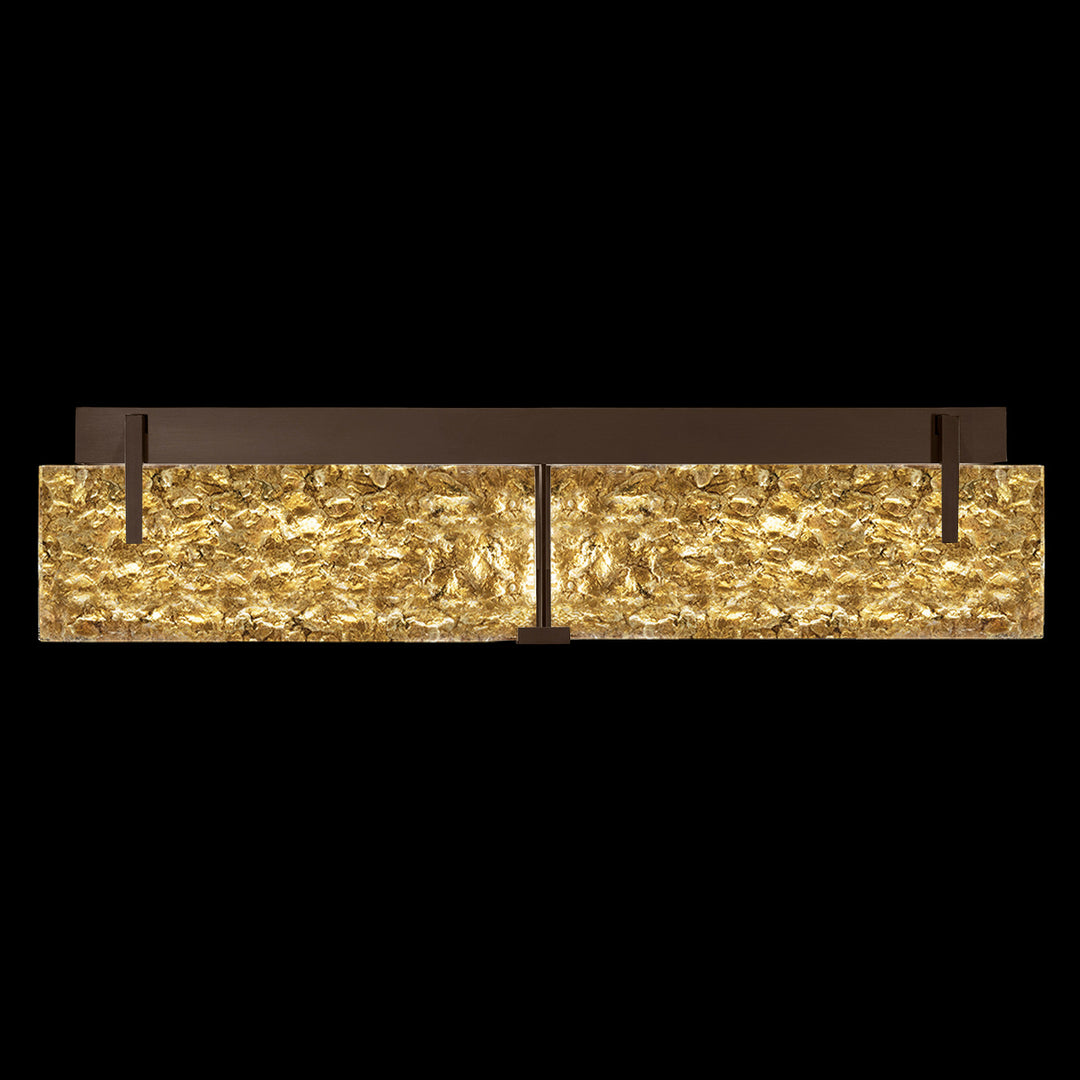 Fine Art Handcrafted Lighting Terra 29"W Bath Bar in Bronze, Gold Leaf (913450-42ST)