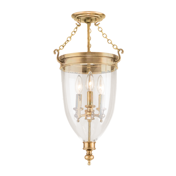 Hudson Valley Lighting Hanover Semi Flush Ceiling Semi Flush Mounts Hudson Valley Lighting Aged Brass  