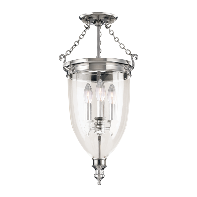 Hudson Valley Lighting Hanover Semi Flush Ceiling Semi Flush Mounts Hudson Valley Lighting Polished Nickel  