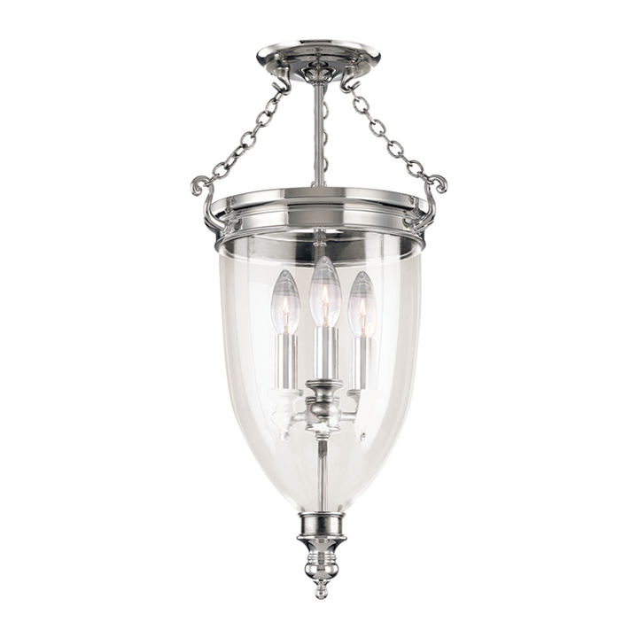 Hudson Valley Lighting Hanover Semi Flush Ceiling Semi Flush Mounts Hudson Valley Lighting Polished Nickel  