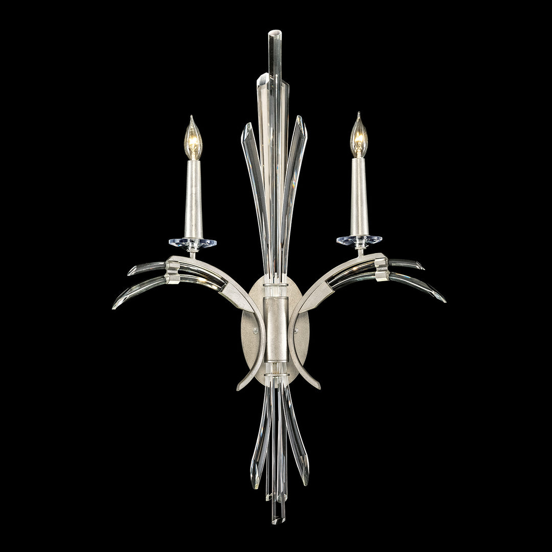 Fine Art Handcrafted Lighting Trevi 34"H Sconce in Standard Silver Leaf (782750-1ST)