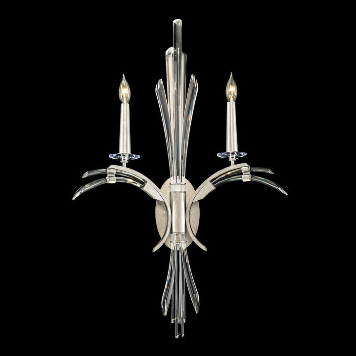 Fine Art Handcrafted Lighting Trevi 34"H Sconce in Standard Silver Leaf (782750-1ST)