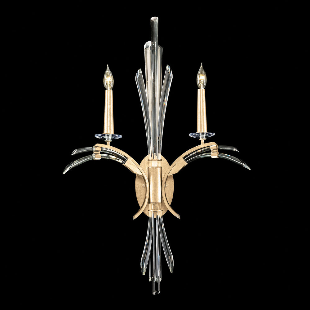 Fine Art Handcrafted Lighting Trevi 34"H Sconce in Standard Gold Leaf (782750-2ST)