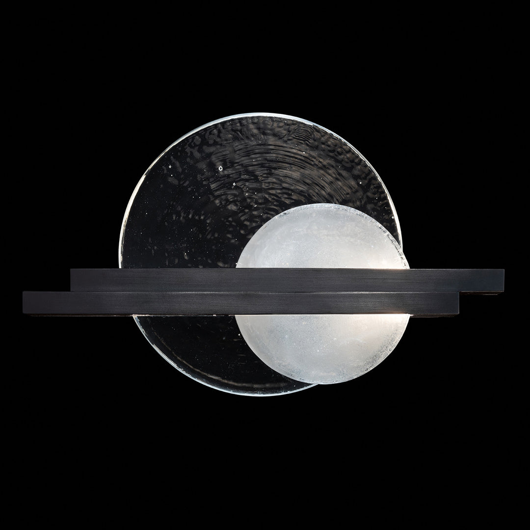 Fine Art Handcrafted Lighting Selene 12.75"H LSF Sconce in Standard Black Iron (922350-1ST)