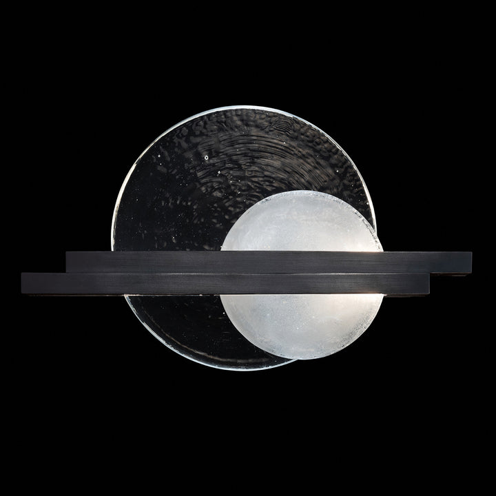 Fine Art Handcrafted Lighting Selene 12.75"H LSF Sconce in Standard Black Iron (922350-1ST)