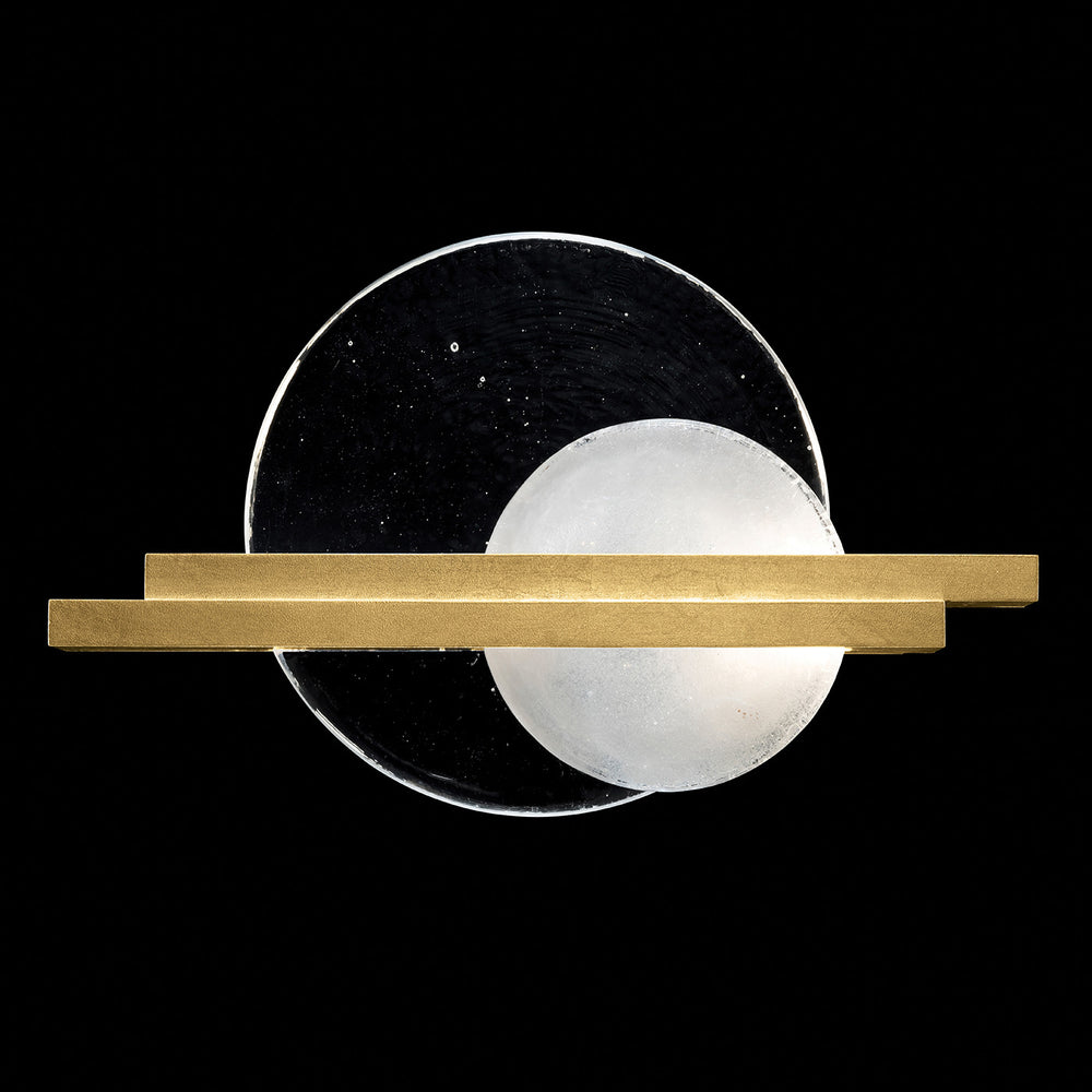 Fine Art Handcrafted Lighting Selene 12.75"H LSF Sconce in Standard Gold Leaf (922350-3ST)