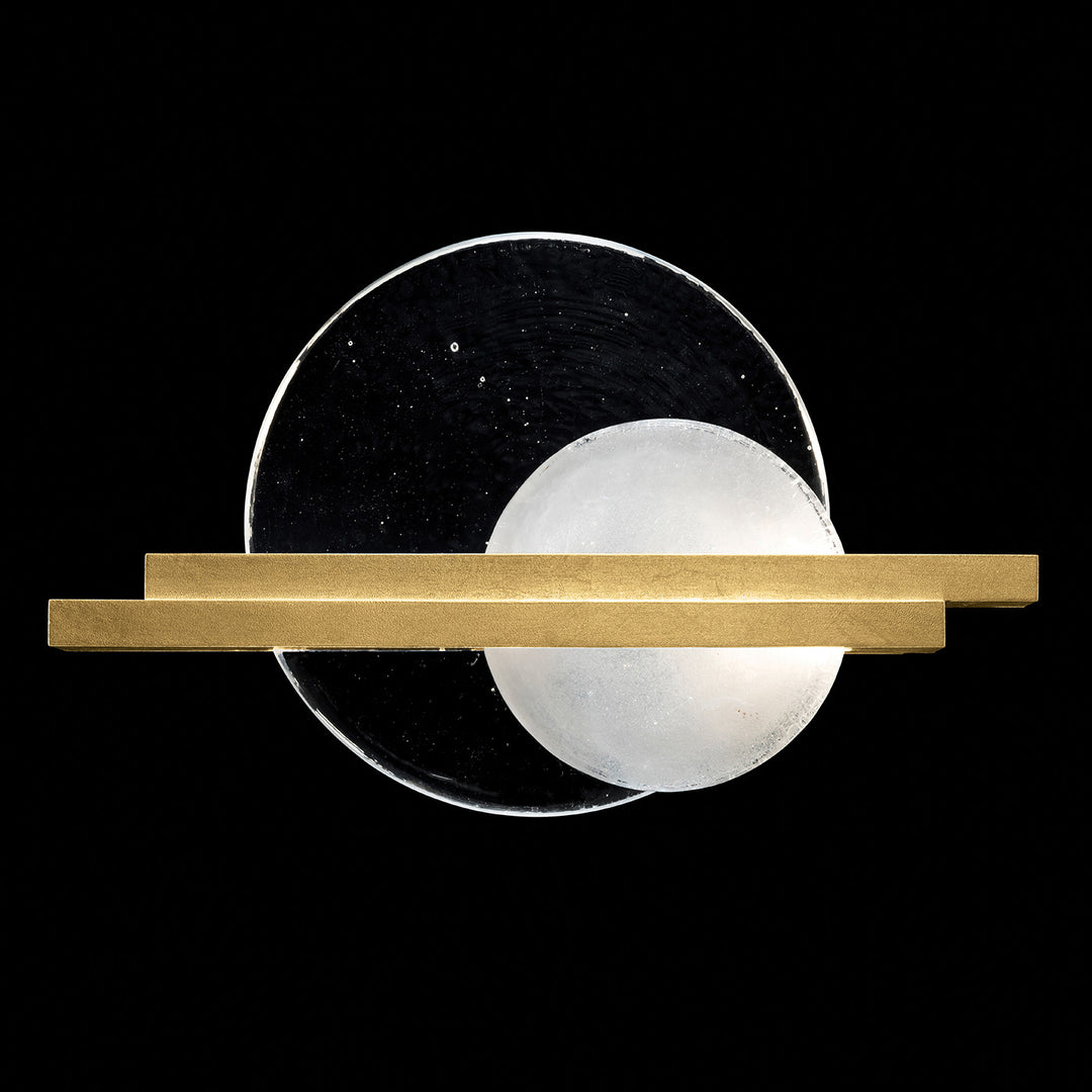 Fine Art Handcrafted Lighting Selene 12.75"H LSF Sconce in Standard Gold Leaf (922350-3ST)