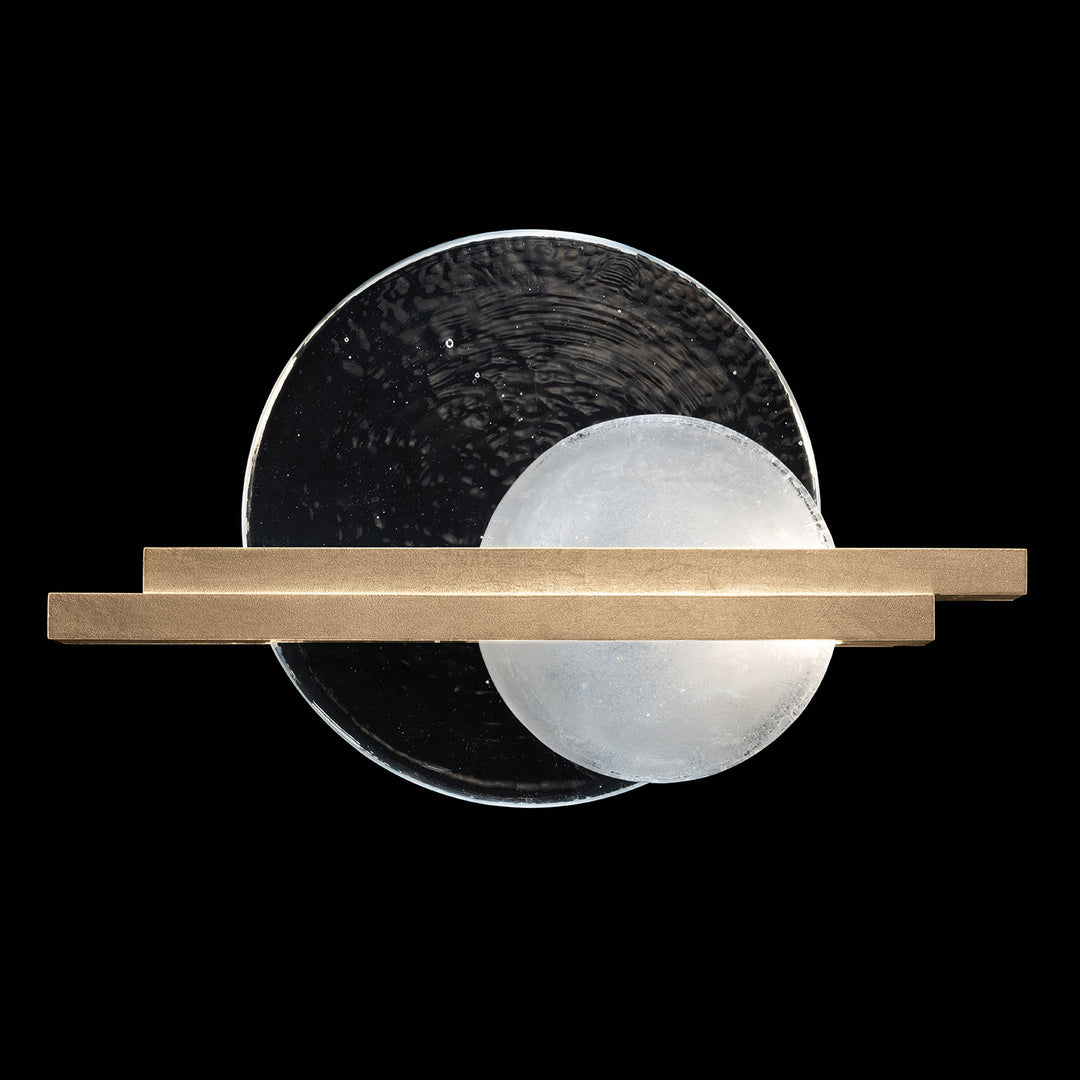 Fine Art Handcrafted Lighting Selene 12.75"H LSF Sconce in Standard Soft Gold Leaf (922350-5ST)