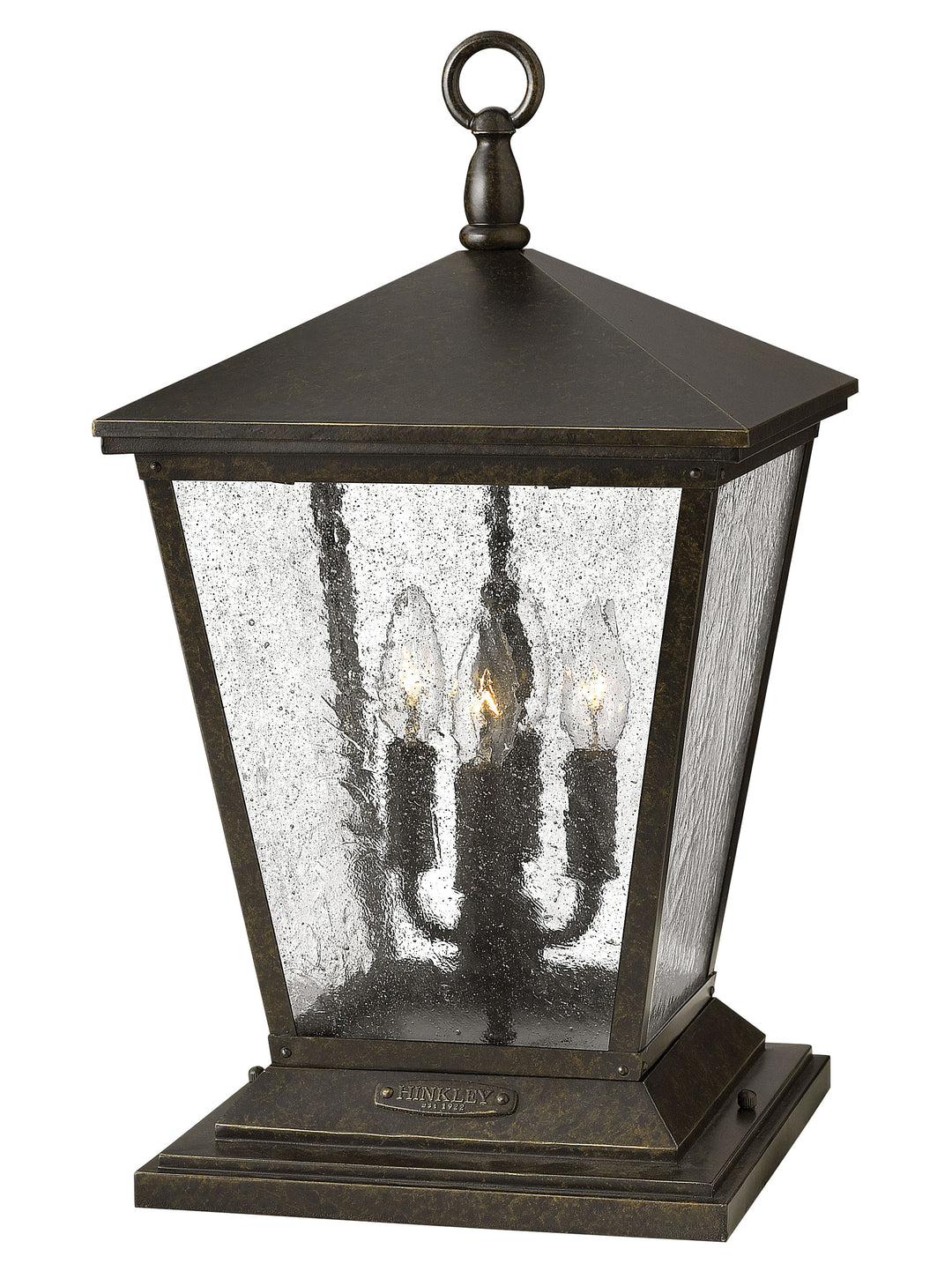 Hinkley Trellis Outdoor Pier Mount Lantern Medium Pier Mount Lantern Regency Bronze 1437RB