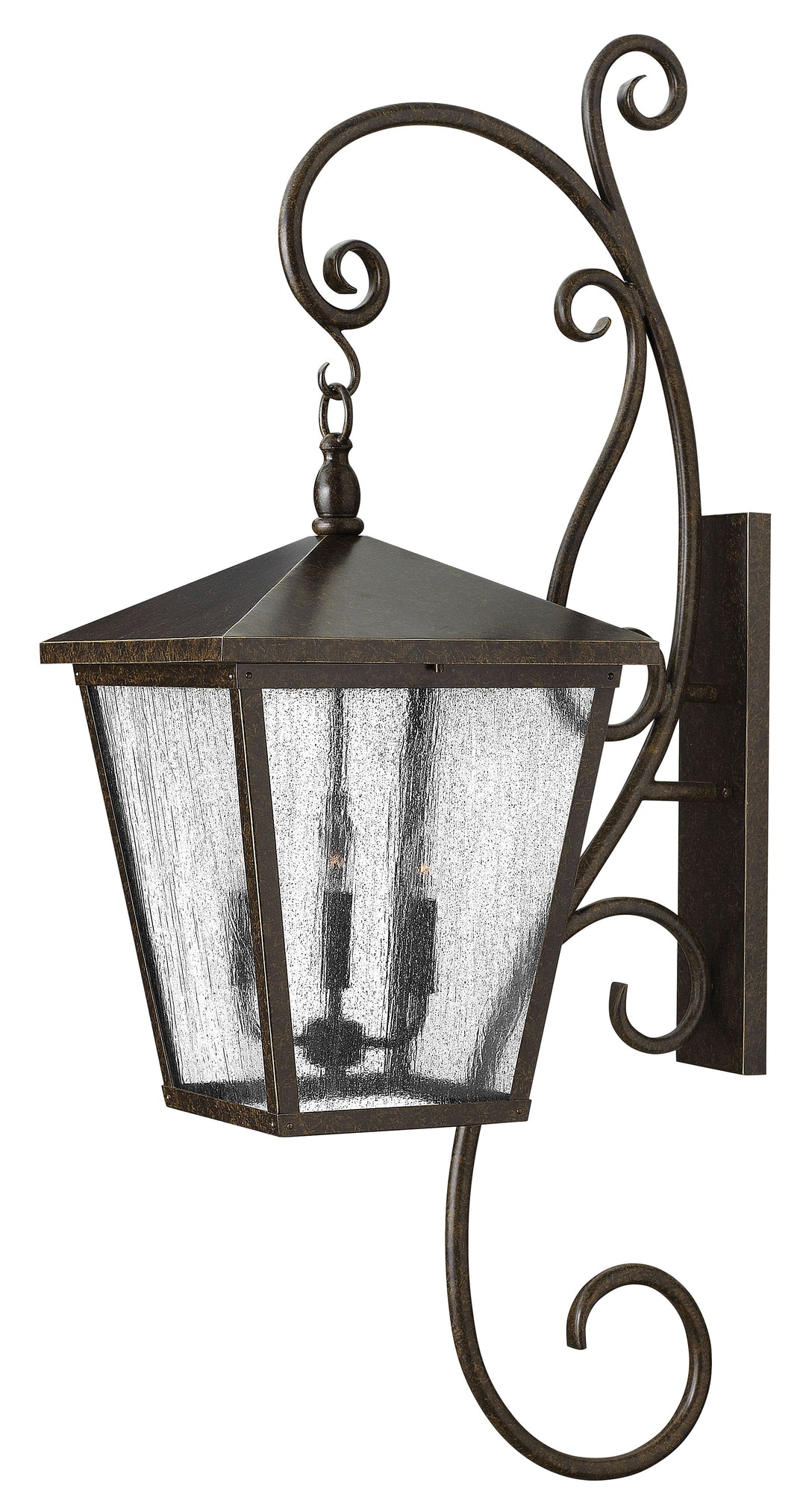 Hinkley Trellis Outdoor Wall Light Grande Wall Mount Lantern with Scroll Regency Bronze 1439RB