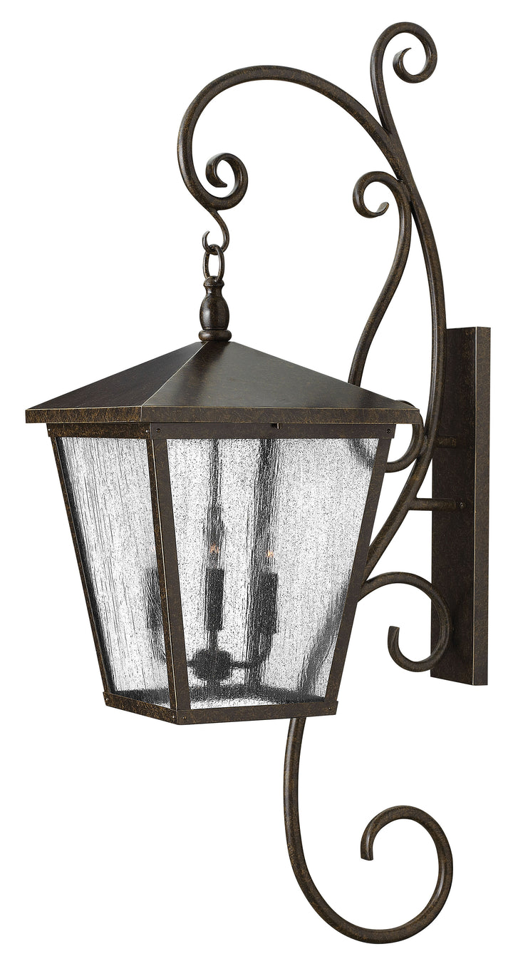 Hinkley Trellis Outdoor Wall Light Grande Wall Mount Lantern with Scroll Regency Bronze 1439RB